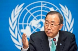 Ban Ki Moon, Secretario General de la ONU.