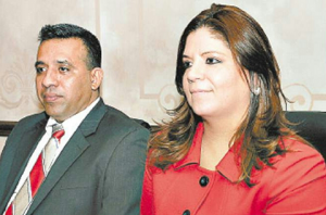 Lena Gutiérrez con el malogrado abogado Eduardo Montes.