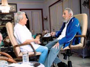 Frei Beto junto al lider cubano Fiderl Castro.