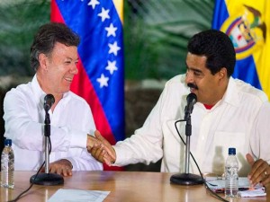 Juan manuel Santos e Colombia y Nicoklás Maduro de Venezuela alcanzan importates acuerdos.