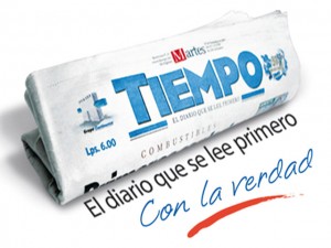 Sala de Redacción de Diario Tiempo en Tegucigalpa.