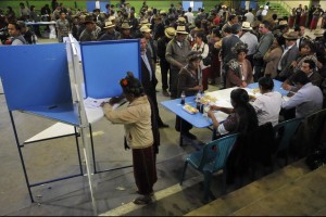 Seguridad, mesas receptoras de votos y color del ambiente que se registr en Nebaj, Quich, para las Eleccines ediles registradas hoy.