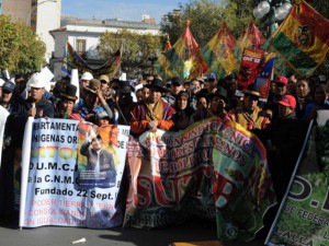 Los sindicatos apoyaron fuertemente a Evo Morales cuando expulso a USAID el 1 de mayo de 2013