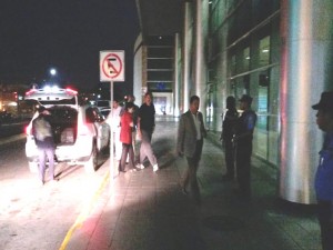 Llegada de Gustavo Castro al aeropuerto Toncontín la madrugada de este viernes