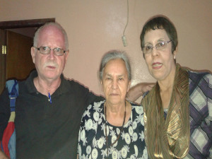 Oscar Avila, Austra Berta Flores y Patricia Murillo en La Esperanza, Intibucá