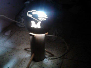 Esta es una lampara alusiva al equipo Motagua
