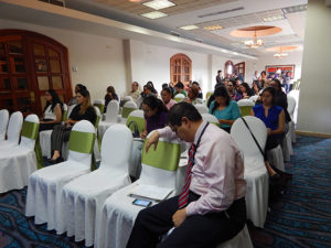 Parte del publico asistente a la presentacion del informe sobre el rediseño del Estado de Honduras 