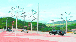 En algunas zonas, los árboles han sido sustituidos, por molinos de viento.