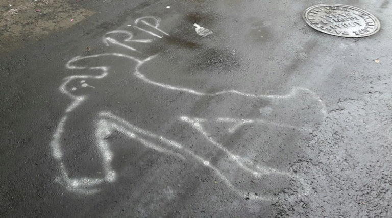 Frente al Libertador dejan mensaje