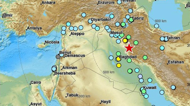 Sismo sacude Irán e Irak