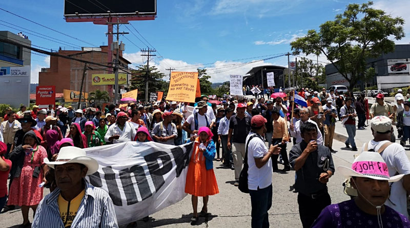 Masiva movilización en Honduras 