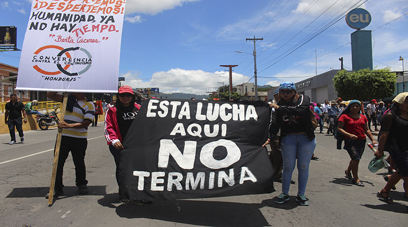 Masiva movilización en Honduras