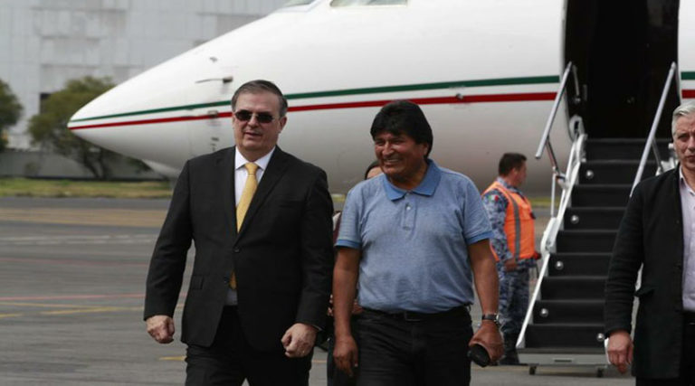 Evo al llegar a México