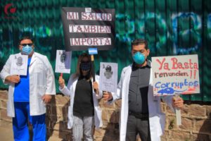 Protesta del personal médico
