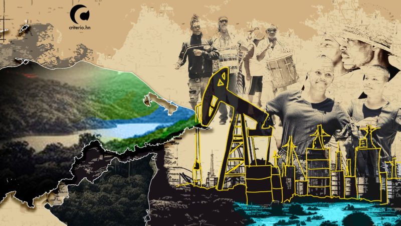 Portada petróleo en honduras, moskitia e indígenas ilustración
