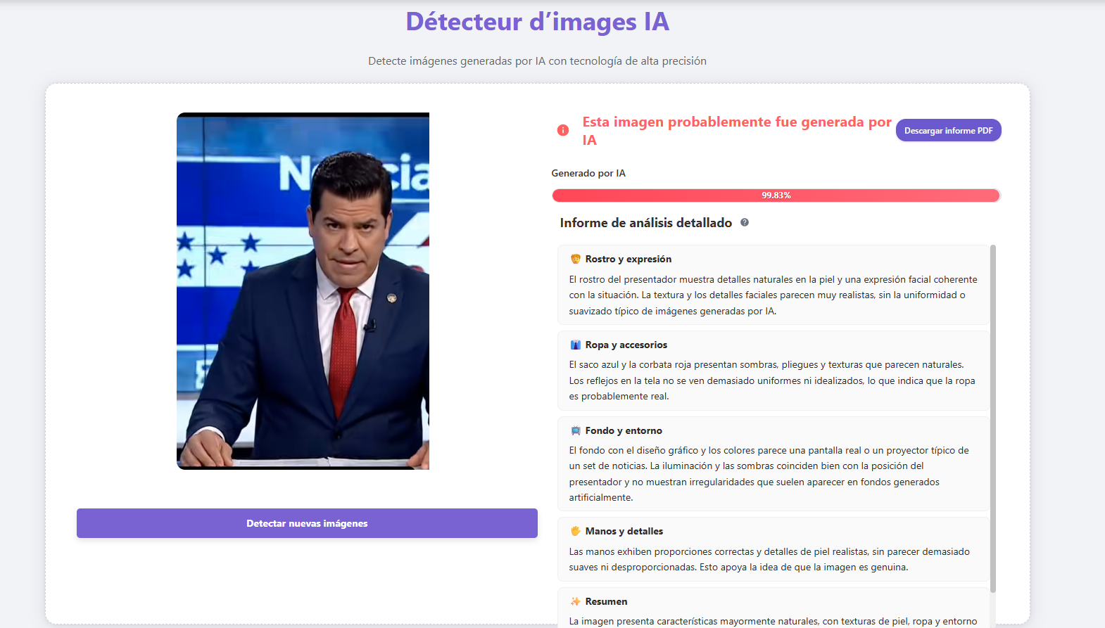 video falso